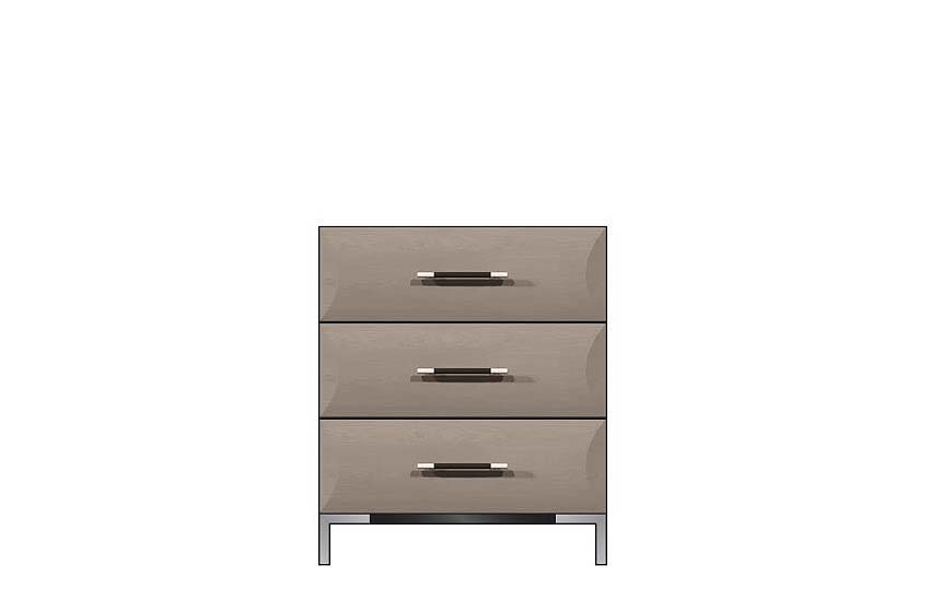 28" 3 drawer bedside chest