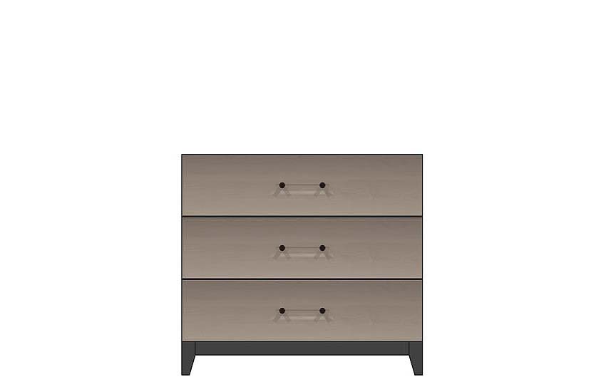 36 inch 3 drawer bedside chest