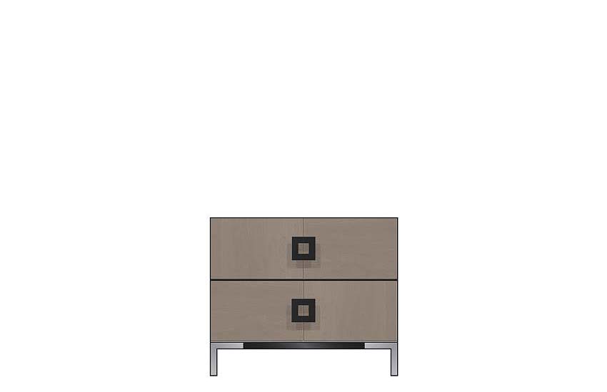 28 inch two drawer nightstand