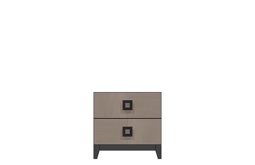 24 inch two drawer nightstand
