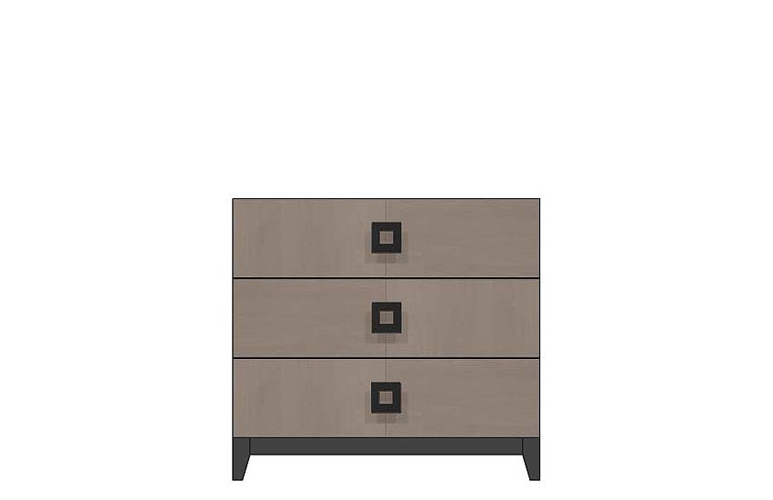 36 inch three drawer bedside chest