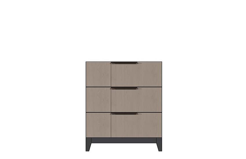 110-BC328-D1-B2 American Modern 28'' Three-Drawer Bedside Chest ( D-1 B-2 )  Bedside Chest