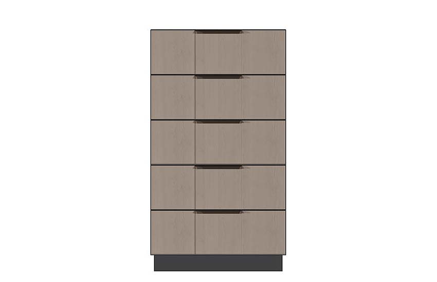110-BC328-D2-B3 American Modern 28'' Three-Drawer Bedside Chest ( D-2 B-3 ) Bedside  Chest